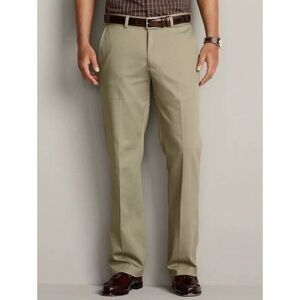 NWT Eddie Bauer Flat Front Classic Khaki Pants